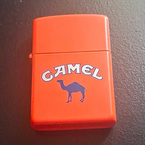 Camel logo orange zippo - logo,